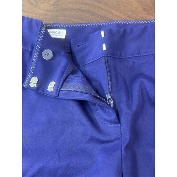 Annika Cutter & Buck Shorts Women 6 Purple Bermuda Golf Activewear Flat Front - Picture 6 of 9